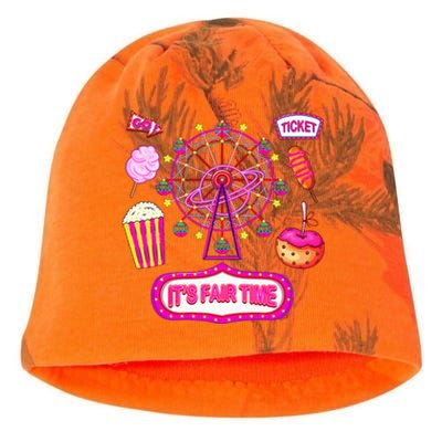 Its Fair Time Funny State Fair Ferris Wheel And Good Food Kati - Camo Knit Beanie