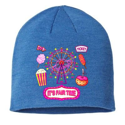 Its Fair Time Funny State Fair Ferris Wheel And Good Food Sustainable Beanie