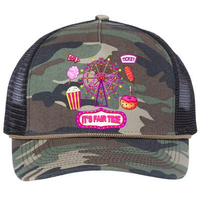 Its Fair Time Funny State Fair Ferris Wheel And Good Food Retro Rope Trucker Hat Cap