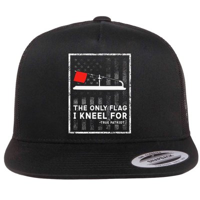 Ice Fishing Tip Up The Only Flag I Kneel For Flatbill Hat