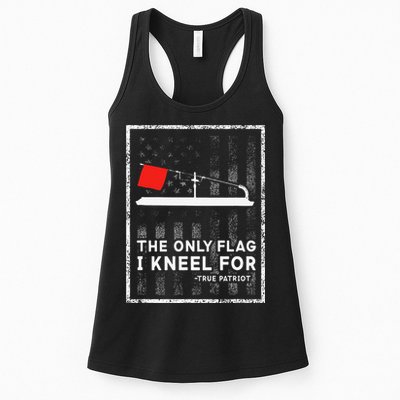 Ice Fishing Tip Up The Only Flag I Kneel For Womens Tank Top