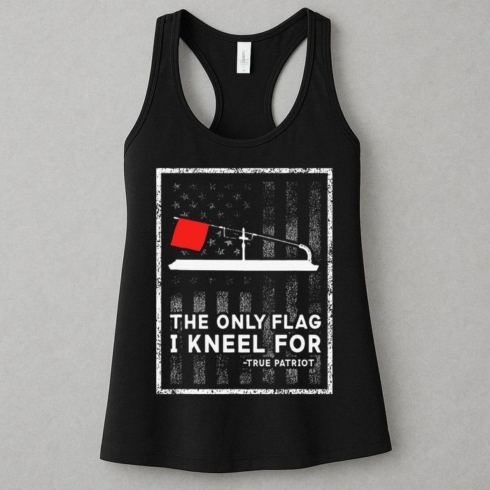 Ice Fishing Tip Up The Only Flag I Kneel For Womens Tank Top
