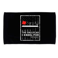Ice Fishing Tip Up The Only Flag I Kneel For Microfiber Hand Towel