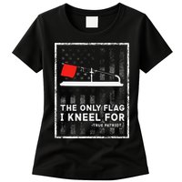 Ice Fishing Tip Up The Only Flag I Kneel For Womens T-Shirt