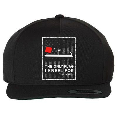 Ice Fishing Tip Up The Only Flag I Kneel For Wool Snapback Cap