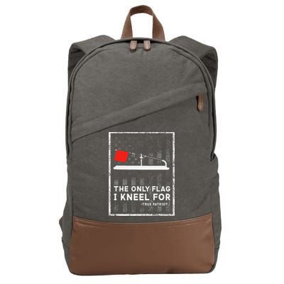 Ice Fishing Tip Up The Only Flag I Kneel For Cotton Canvas Backpack