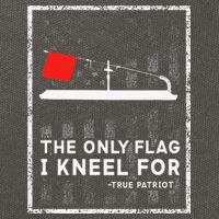 Ice Fishing Tip Up The Only Flag I Kneel For Cotton Canvas Backpack
