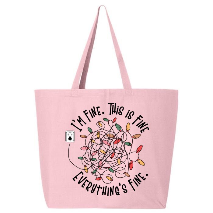 Im Fine This Is Fine Everything Is Fine Funny Christmas 25L Jumbo Tote