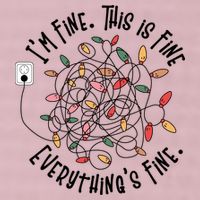 Im Fine This Is Fine Everything Is Fine Funny Christmas 25L Jumbo Tote