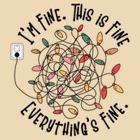 Im Fine This Is Fine Everything Is Fine Funny Christmas Zip Tote Bag