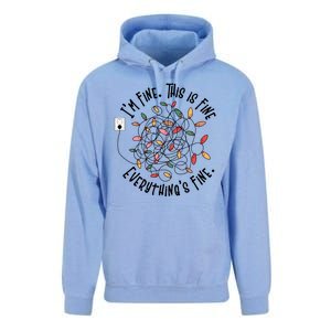 Im Fine This Is Fine Everything Is Fine Funny Christmas Unisex Surf Hoodie