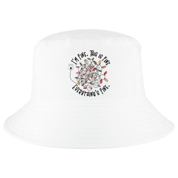 Im Fine This Is Fine Everything Is Fine Funny Christmas Cool Comfort Performance Bucket Hat