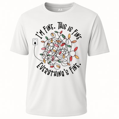 Im Fine This Is Fine Everything Is Fine Funny Christmas Performance Shirt