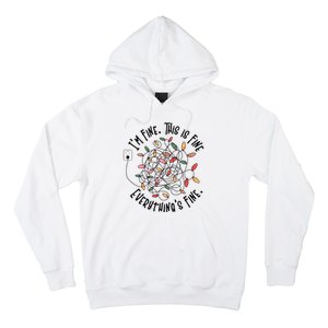 Im Fine This Is Fine Everything Is Fine Funny Christmas Hoodie