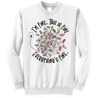 Im Fine This Is Fine Everything Is Fine Funny Christmas Sweatshirt