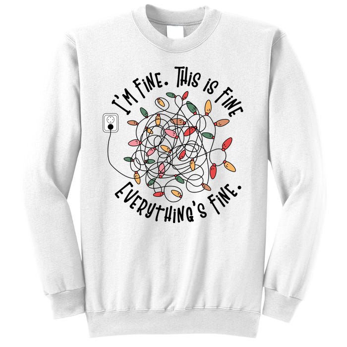 Im Fine This Is Fine Everything Is Fine Funny Christmas Sweatshirt