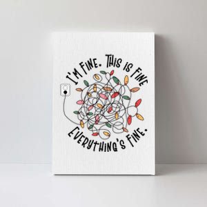 Im Fine This Is Fine Everything Is Fine Funny Christmas Canvas