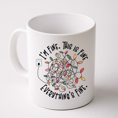 Im Fine This Is Fine Everything Is Fine Funny Christmas Mug