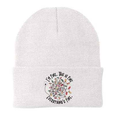 Im Fine This Is Fine Everything Is Fine Funny Christmas Beanie