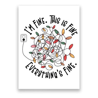 Im Fine This Is Fine Everything Is Fine Funny Christmas Poster