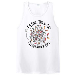 Im Fine This Is Fine Everything Is Fine Funny Christmas PosiCharge Competitor Tank