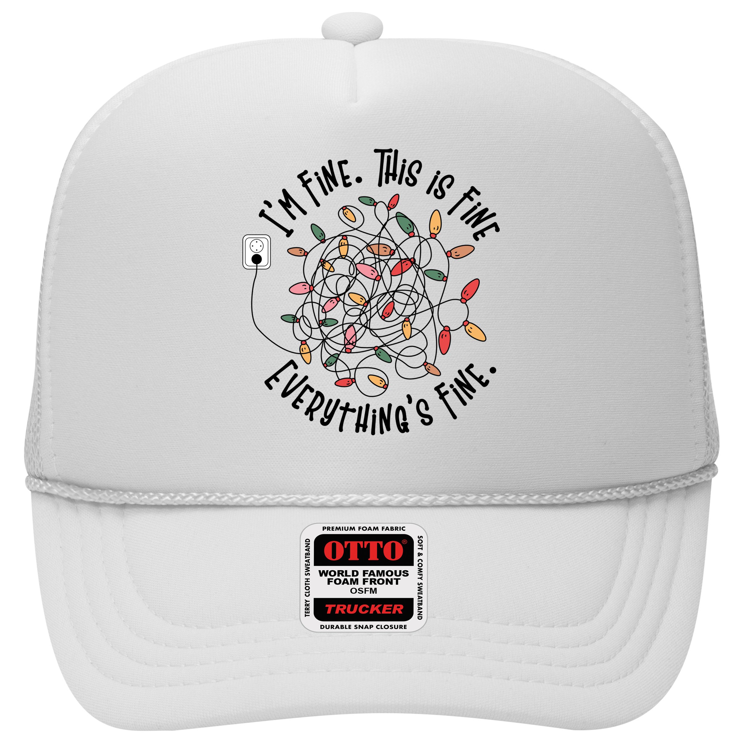 Im Fine This Is Fine Everything Is Fine Funny Christmas Hat
