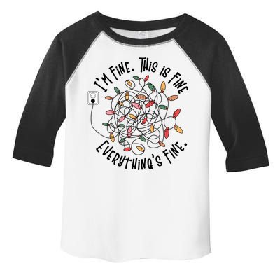 Im Fine This Is Fine Everything Is Fine Funny Christmas Toddler Fine Jersey T-Shirt