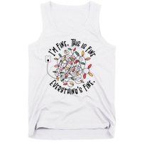 Im Fine This Is Fine Everything Is Fine Funny Christmas Tank Top