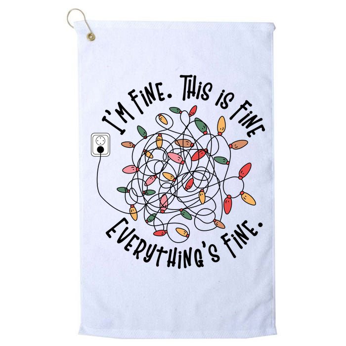 Im Fine This Is Fine Everything Is Fine Funny Christmas Golf Towel