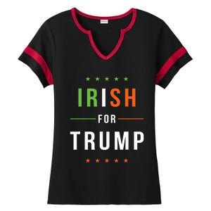 Irish For Trump Pro President Donald Trump Supporter Gift Ladies Halftime Notch Neck Tee