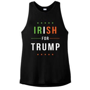 Irish For Trump Pro President Donald Trump Supporter Gift Ladies PosiCharge Tri-Blend Wicking Tank