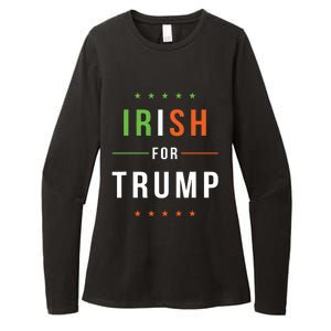 Irish For Trump Pro President Donald Trump Supporter Gift Womens CVC Long Sleeve Shirt