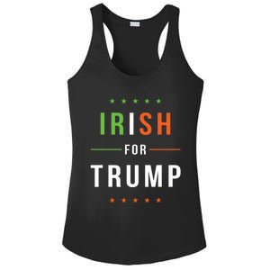 Irish For Trump Pro President Donald Trump Supporter Gift Ladies PosiCharge Competitor Racerback Tank