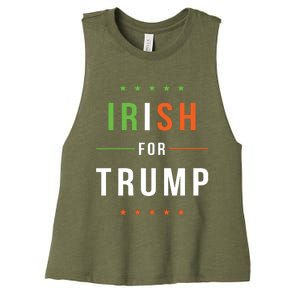 Irish For Trump Pro President Donald Trump Supporter Gift Women's Racerback Cropped Tank