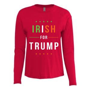 Irish For Trump Pro President Donald Trump Supporter Gift Womens Cotton Relaxed Long Sleeve T-Shirt