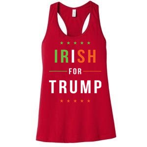 Irish For Trump Pro President Donald Trump Supporter Gift Women's Racerback Tank