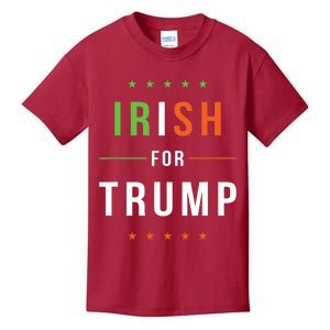 Irish For Trump Pro President Donald Trump Supporter Gift Kids T-Shirt