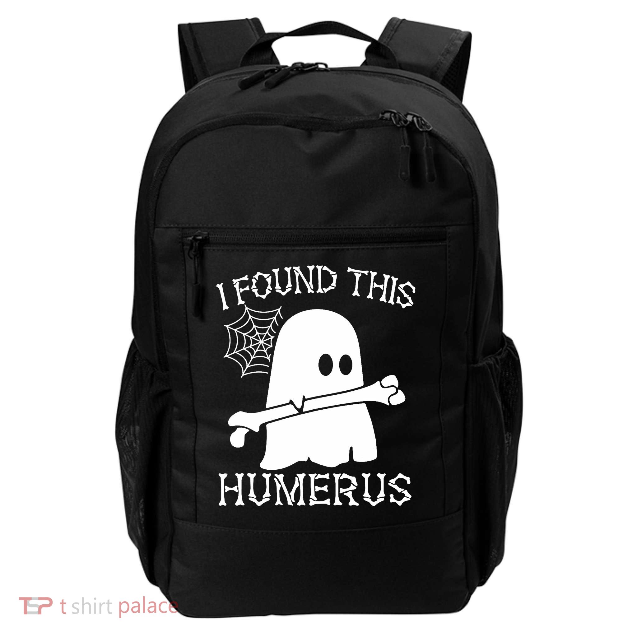 I Found This Humerus Halloween Ghost Humorous Saying Funny Daily Commute Backpack
