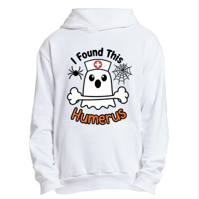 I Found This Humerus Funny Ghost Nurse Halloween Design Urban Pullover Hoodie