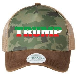 Italians For Trump Italiano Supporter Italy National Flag Cute Gift Legacy Tie Dye Trucker Hat