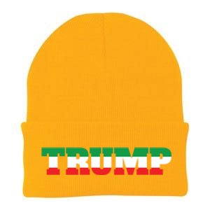 Italians For Trump Italiano Supporter Italy National Flag Cute Gift Knit Cap Winter Beanie