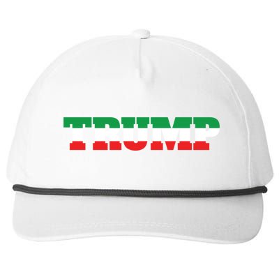 Italians For Trump Italiano Supporter Italy National Flag Cute Gift Snapback Five-Panel Rope Hat