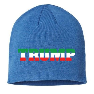 Italians For Trump Italiano Supporter Italy National Flag Cute Gift Sustainable Beanie