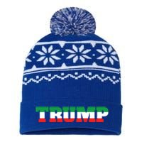 Italians For Trump Italiano Supporter Italy National Flag Cute Gift USA-Made Snowflake Beanie