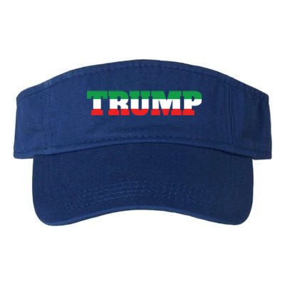 Italians For Trump Italiano Supporter Italy National Flag Cute Gift Valucap Bio-Washed Visor