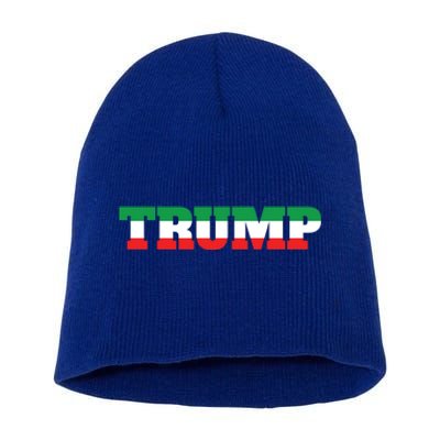 Italians For Trump Italiano Supporter Italy National Flag Cute Gift Short Acrylic Beanie