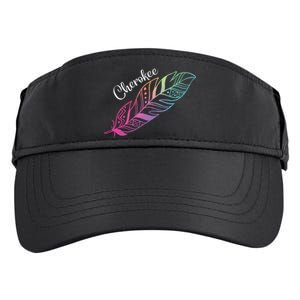 Indigenous Feather Tee Native American Cherokee Tribe Adult Drive Performance Visor