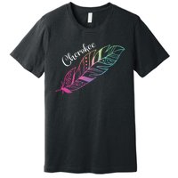 Indigenous Feather Tee Native American Cherokee Tribe Premium T-Shirt