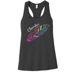 Indigenous Feather Tee Native American Cherokee Tribe Women's Racerback Tank