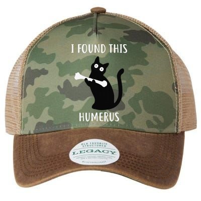 I Found This Humerus Funny Black Cat Legacy Tie Dye Trucker Hat